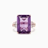 BH Multi 14K Rose Gold Amethyst and Diamond Cocktail Ring, 11.94 TCW | Rings