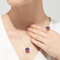 Effy Jewelry 14K Rose Gold Amethyst and Diamond Ring, 6.65 TCW | Rings