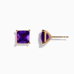 Effy Jewelry 14K Rose Gold Amethyst Stud Earrings | Earrings