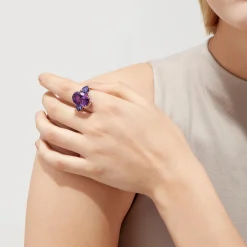 Effy Jewelry 14K Rose Gold Amethyst, Tanzanite and Diamond Ring, 10.28 TCW | Rings