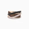 Effy Jewelry 14K Rose Gold Black, Brown and White Diamond Crossover Ring 1.15 TCW | Rings