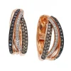 Effy Jewelry 14K Rose Gold Black, Espresso and White Diamond Earrings | Earrings