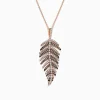 Effy Jewelry 14K Rose Gold Brown and White Diamond Pendant, 0.89 TCW | Necklaces & Pendants