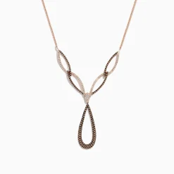 Effy Jewelry 14K Rose Gold Brown and White Diamond Necklace | Necklaces & Pendants