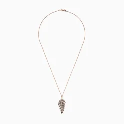 Effy Jewelry 14K Rose Gold Brown and White Diamond Pendant, 0.89 TCW | Necklaces & Pendants