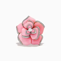 Effy Jewelry 14K Rose Gold Conch Shell and Diamond Ring | Rings