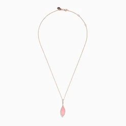 Effy Jewelry 14K Rose Gold Diamond and Rose Quartz Pendant | Necklaces & Pendants