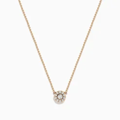 BH Multi 14K Rose Gold Diamond Cluster Necklace, 0.26 TCW | Necklaces & Pendants