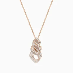 Effy Jewelry 14K Rose Gold Diamond Crossover Pendant | Necklaces & Pendants