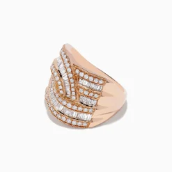 Effy Jewelry 14K Rose Gold Diamond Crossover Ring | Rings