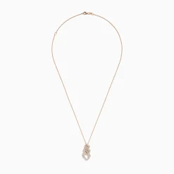 Effy Jewelry 14K Rose Gold Diamond Crossover Pendant | Necklaces & Pendants