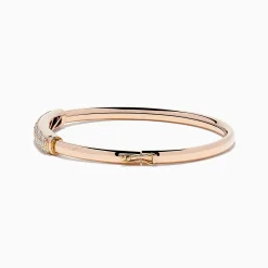 BH Multi 14K Rose Gold Diamond Pave Bangle, 1.00 TCW | Bracelets