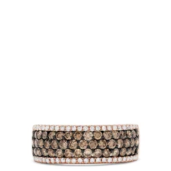 Effy Jewelry 14K Rose Gold Espresso and White Diamond Ring, 1.28 TCW | Rings