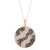 BH 14K Rose Gold Espresso and White Diamond Pendant, 1.65 TCW | Necklaces & Pendants