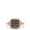 Effy Jewelry 14K Rose Gold Espresso and White Diamond Ring, 0.60 TCW | Rings