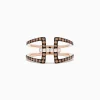 BH Multi 14K Rose Gold Espresso and White Diamond Ring | Rings