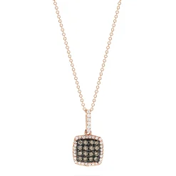 Effy Jewelry 14K Rose Gold Espresso and White Diamond Pendant, 0.60 TCW | Necklaces & Pendants