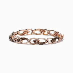 Effy Jewelry 14K Rose Gold Espresso and White Diamond Tennis Bracelet 3.33 TCW | Bracelets