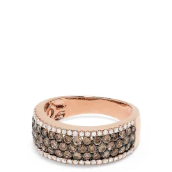 Effy Jewelry 14K Rose Gold Espresso and White Diamond Ring, 1.28 TCW | Rings
