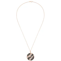 BH 14K Rose Gold Espresso and White Diamond Pendant, 1.65 TCW | Necklaces & Pendants