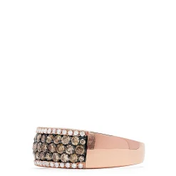 Effy Jewelry 14K Rose Gold Espresso and White Diamond Ring, 1.28 TCW | Rings