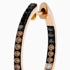 Effy Jewelry 14K Rose Gold Espresso, Black and White Diamond Hoop Earrings | Earrings