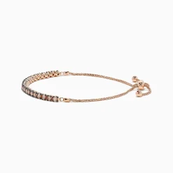 BH Multi 14K Rose Gold Espresso Diamond Bolo Bracelet 1.35 TCW | Bracelets