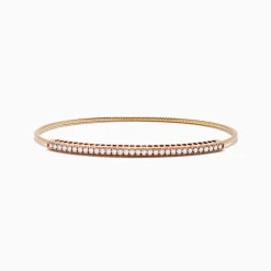 Effy Jewelry 14K Rose Gold Flexible Diamond Bangle | Bracelets