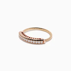 Effy Jewelry 14K Rose Gold Flexible Size 7-10 Diamond Ring | Rings
