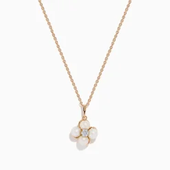 Effy Jewelry 14K Rose Gold Fresh Water Pearl and Diamond Pendant | Necklaces & Pendants