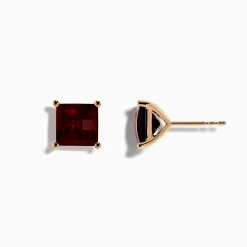 Effy Jewelry 14K Rose Gold Garnet Stud Earrings | Earrings