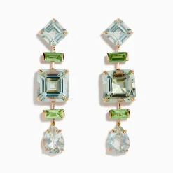 Effy Jewelry 14K Rose Gold Green Amethyst and Peridot Earrings | Earrings
