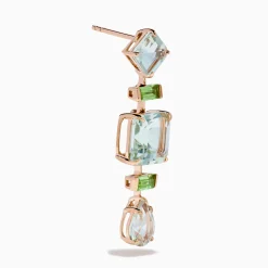 Effy Jewelry 14K Rose Gold Green Amethyst and Peridot Earrings | Earrings