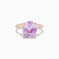 Effy Jewelry 14K Rose Gold Kunzite and Diamond Ring | Rings