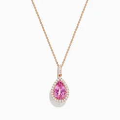 Effy Jewelry 14K Rose Gold Kunzite and Diamond Pendant | Necklaces & Pendants