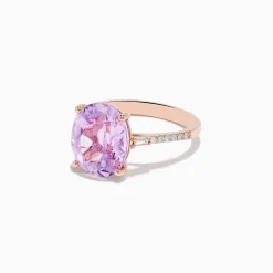 Effy Jewelry 14K Rose Gold Kunzite and Diamond Ring | Rings