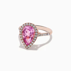 Effy Jewelry 14K Rose Gold Kunzite and Diamond Ring | Rings