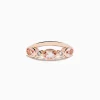 Effy Jewelry 14K Rose Gold Morganite and Diamond Band Ring | Rings