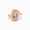 Effy Jewelry 14K Rose Gold Morganite and Diamond Ring | Rings
