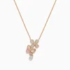 BH Multi 14K Rose Gold Mother of Pearl and Diamond Butterfly Necklace, 0.26 TCW | Necklaces & Pendants