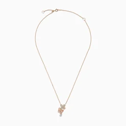 BH Multi 14K Rose Gold Mother of Pearl and Diamond Butterfly Necklace, 0.26 TCW | Necklaces & Pendants