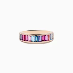 Effy Jewelry 14K Rose Gold Multi Color Gemstone Band Ring | Rings