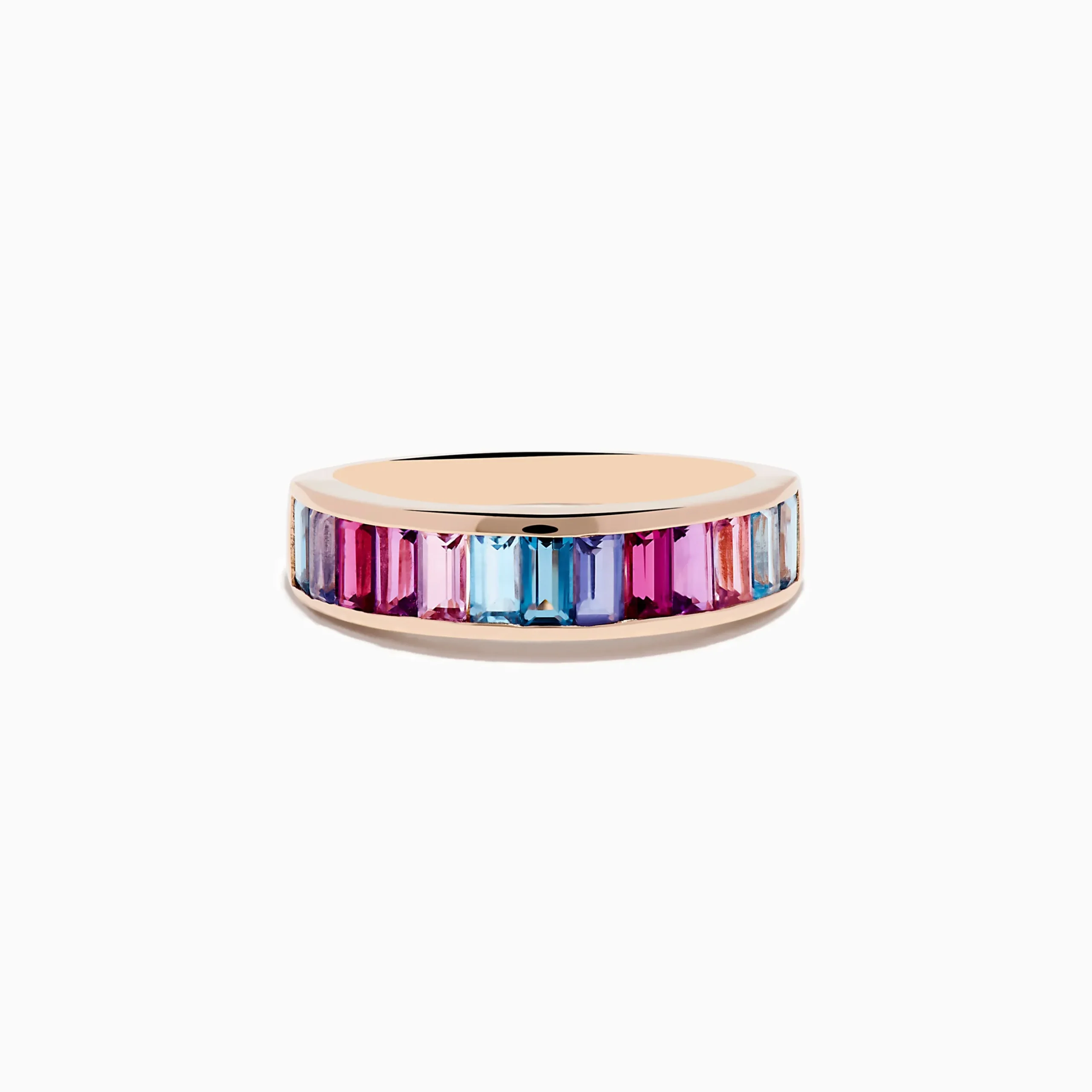 Effy Jewelry 14K Rose Gold Multi Color Gemstone Band Ring | Rings