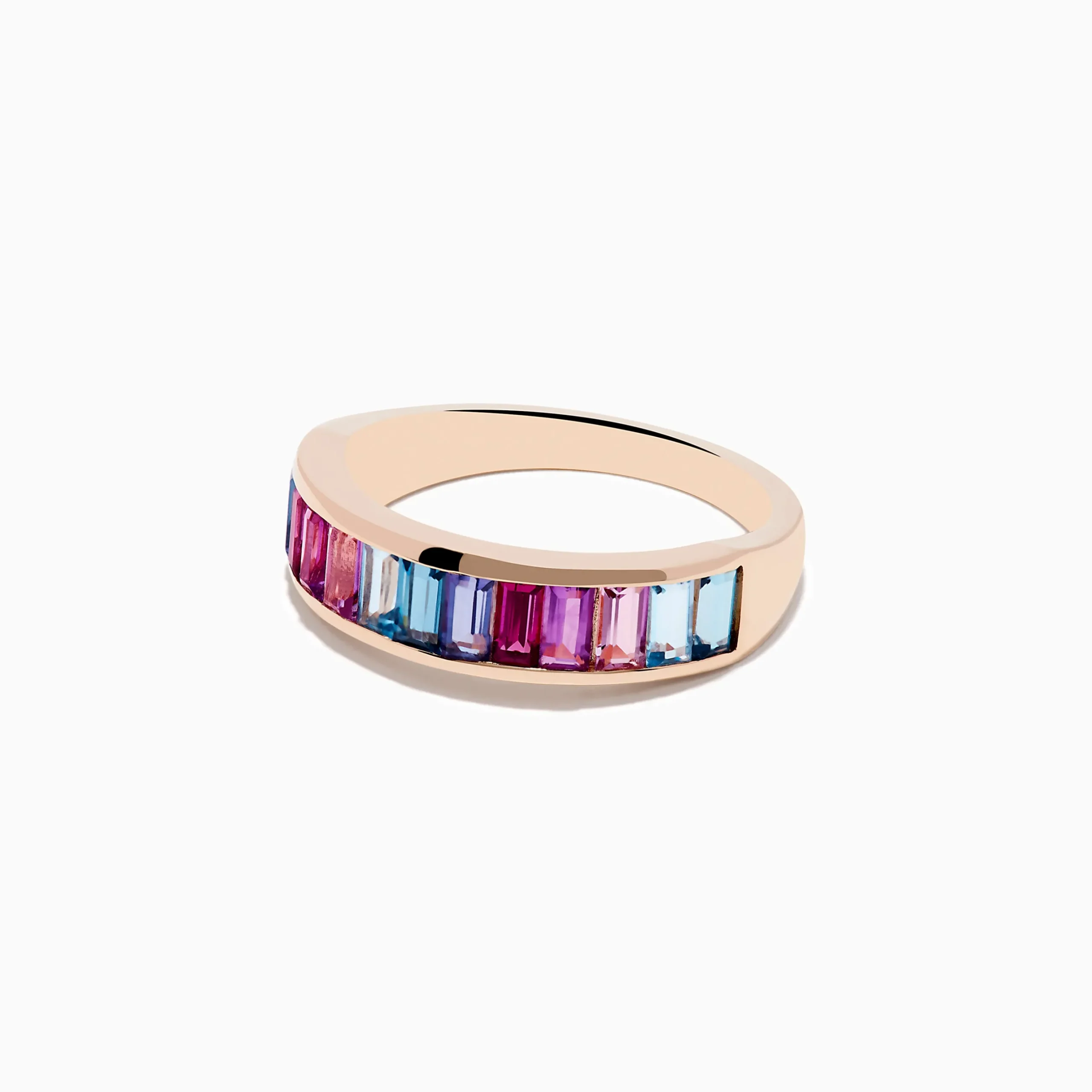 Effy Jewelry 14K Rose Gold Multi Color Gemstone Band Ring | Rings
