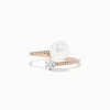 BH Multi 14K Rose Gold Pearl and Diamond Wrap Ring, 0.13 TCW | Rings