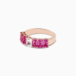 Effy Jewelry 14k Rose Gold Pink and White Sapphire Ring | Rings
