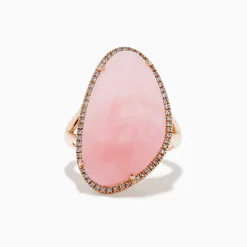 BH Multi 14K Rose Gold Pink Opal and Diamond Ring | Rings