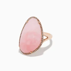 BH Multi 14K Rose Gold Pink Opal and Diamond Ring | Rings