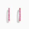 Effy Jewelry 14K Rose Gold Pink Sapphire Hoop Earrings | Earrings