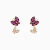 Effy Jewelry 14K Rose Gold Pink Sapphire and Diamond Butterfly Earrings | Earrings